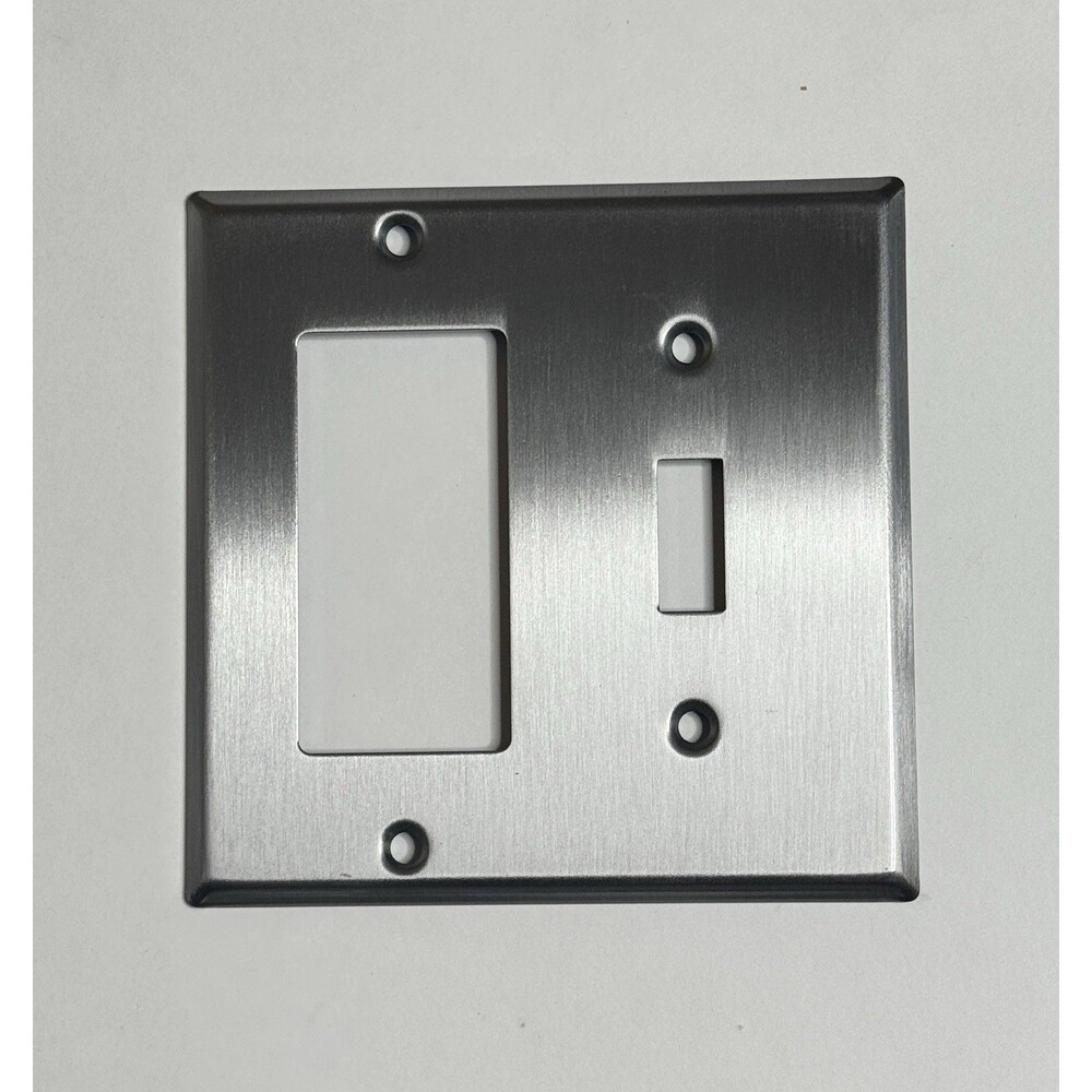 Restoration Hardware Metal Single Switch w/Single Rocker Cover Satin Nickel $15